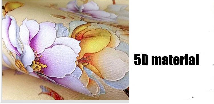 5D Material Пользовательские большие бумажные фрески 3d настенные фото фрески обои для фона Parget Цветок Птица 5D фото фрески 3d обои фрески - Цвет: 5D Material