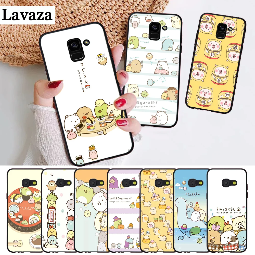 Силиконовый чехол sumikko gurashi Rilakkuma для Samsung A2 Core A3 A5 A6 Plus A7 A8 A9 A10 A30 A50 A60 A70 A10S A30S A50S