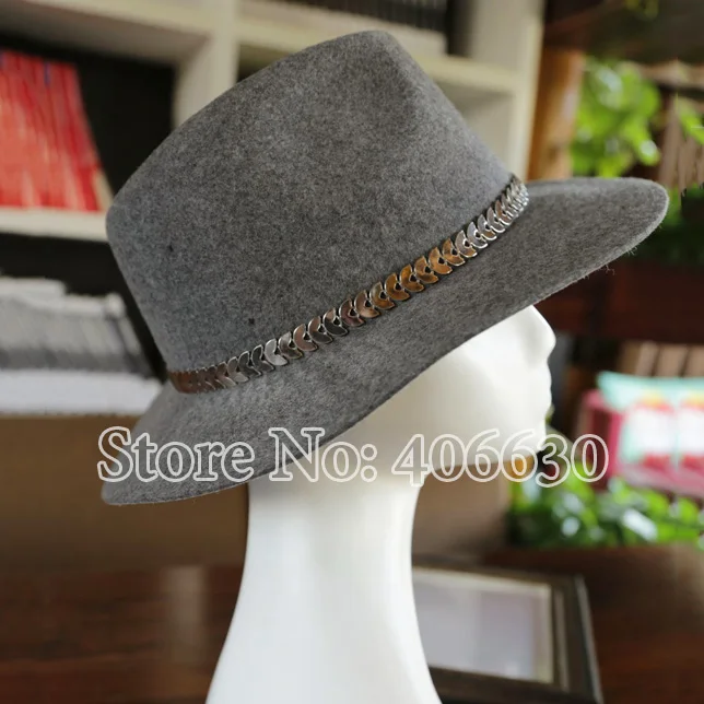 Высококачественные зимние модные шерстяные шляпы с широкими полями и