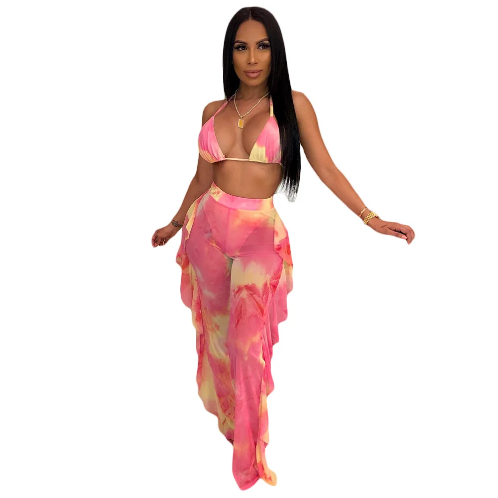 

2019 new summer sexy fashion style polyester women 2 piece set top and pant S-XXL