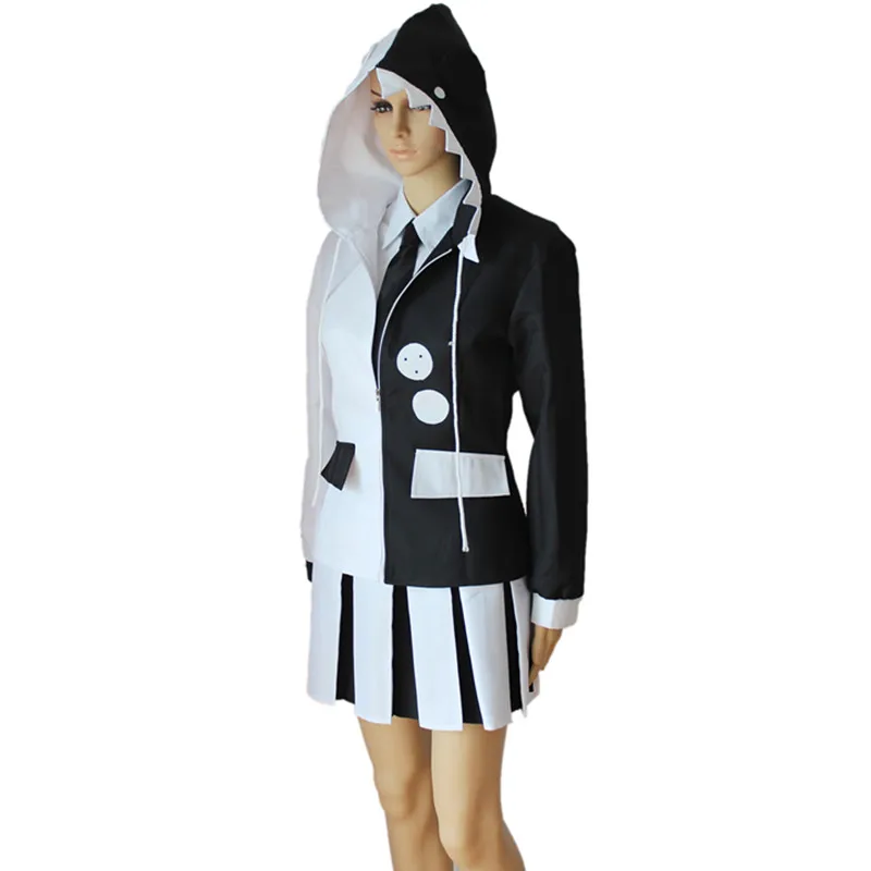 Danganronpa 2 Косплей Монокума костюм черный и белый медведь повседневные комплекты