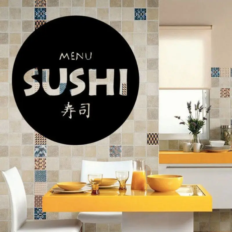 

Sushi Sticker Japan Food Decal Poster Vinyl Art Wall Decals Pegatina Quadro Parede Decor Mural Sushi Sticker
