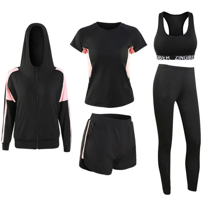 Профессиональный спортивный женский комплект из 5 предметов быстросохнущие