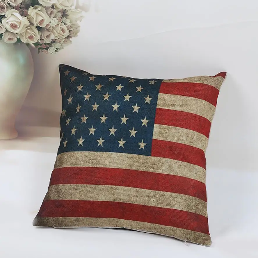 1 шт. Чехол на подушку с национальным флагом диванная поясная наволочка домашний