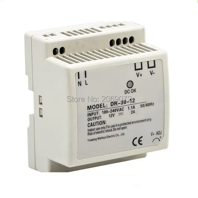Блок питания Din rail 30 Вт 12 В мощный В/5 В/24 преобразователь постоянного тока