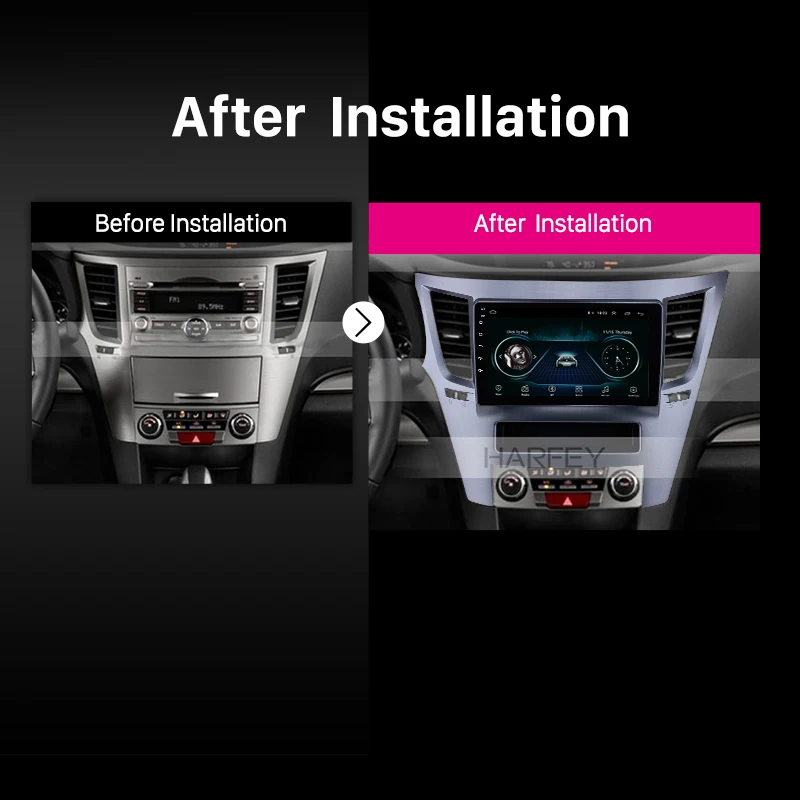 Harfey 9 &quotАвтомобильный GPS стерео Android 2010 для Subaru Outback 2016 с USB WIFI Bluetooth Поддержка TPMS DVR
