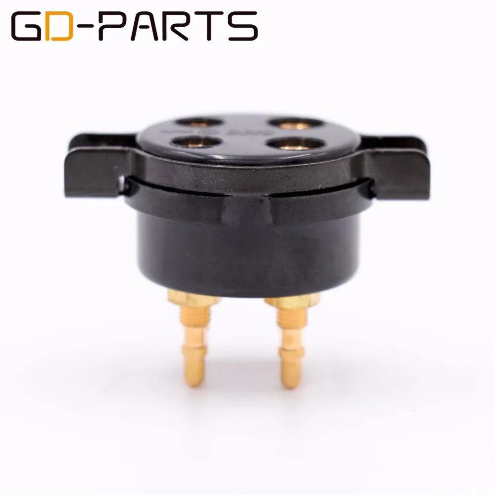 GD-PARTS CMC бакелит 4pin гнездо трубки для 2A3 300B FU-811 274A 572B позолоченная медная булавка Hifi винтажный усилитель DIY
