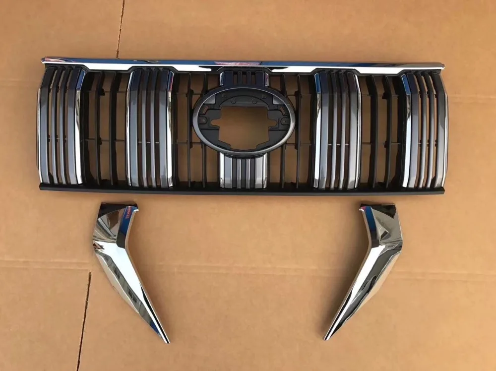 

High Quality ABS Chrome Front Middle Grille High/Low Distribution For Toyota Prado 2018 Year