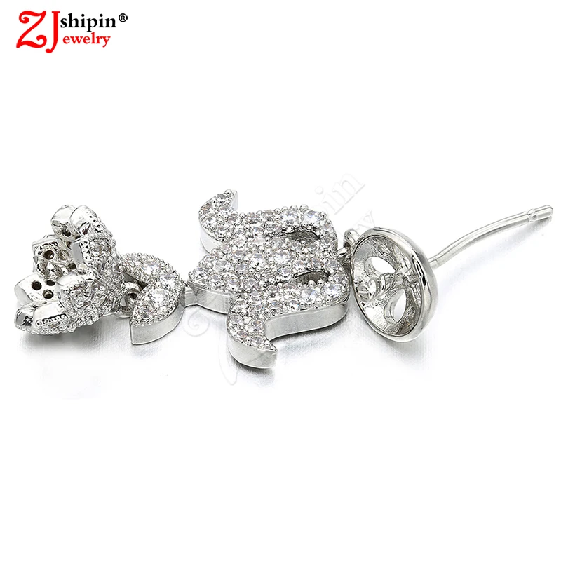 Серьги ZJSHIPIN из латуни с микро-инкрустированными фианитами аксессуары для