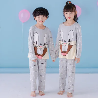 Детские пижамные комплекты с длинными рукавами пижама для девочек одежда сна