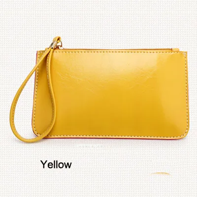 Yellow AliExpress модный кошелек для монет хорошего качества PU с пропиткой сумка для денег милый кошелек для девочки конфеты цвета мобильный телефон сумка FN344 - Цвет: Yellow