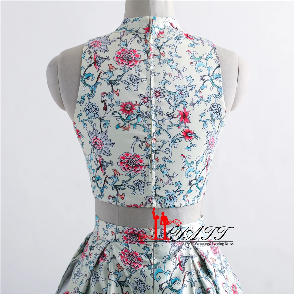 Новинка 2017 платье с цветочным принтом для выпускного вечера длинное вечернее