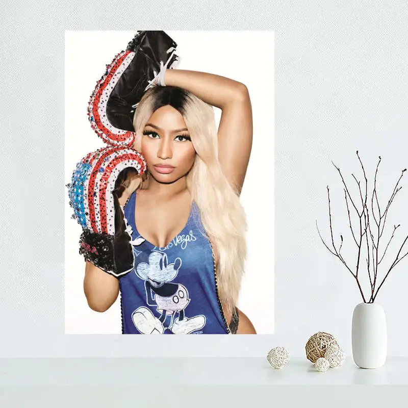 Персонализированный постер Nicki Minaj для рисования на холсте шелковая ткань