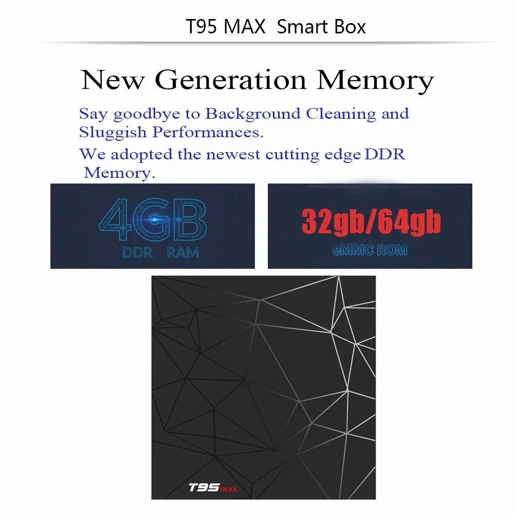 ILebygo T95 MAX Android 9,0 Smart ТВ BOX Allwinner H6 4 ядра 4 Гб Оперативная память 64 Гб Встроенная память H.265 HD 2,4G Wi-Fi YouTube 6 K Декодер каналов кабельного телевидения
