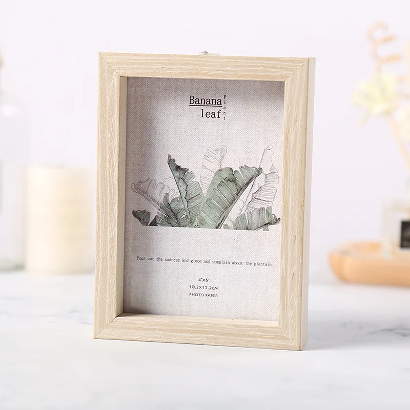 Маленькая свежая качественная фоторамка украшение для дома простая деревянная