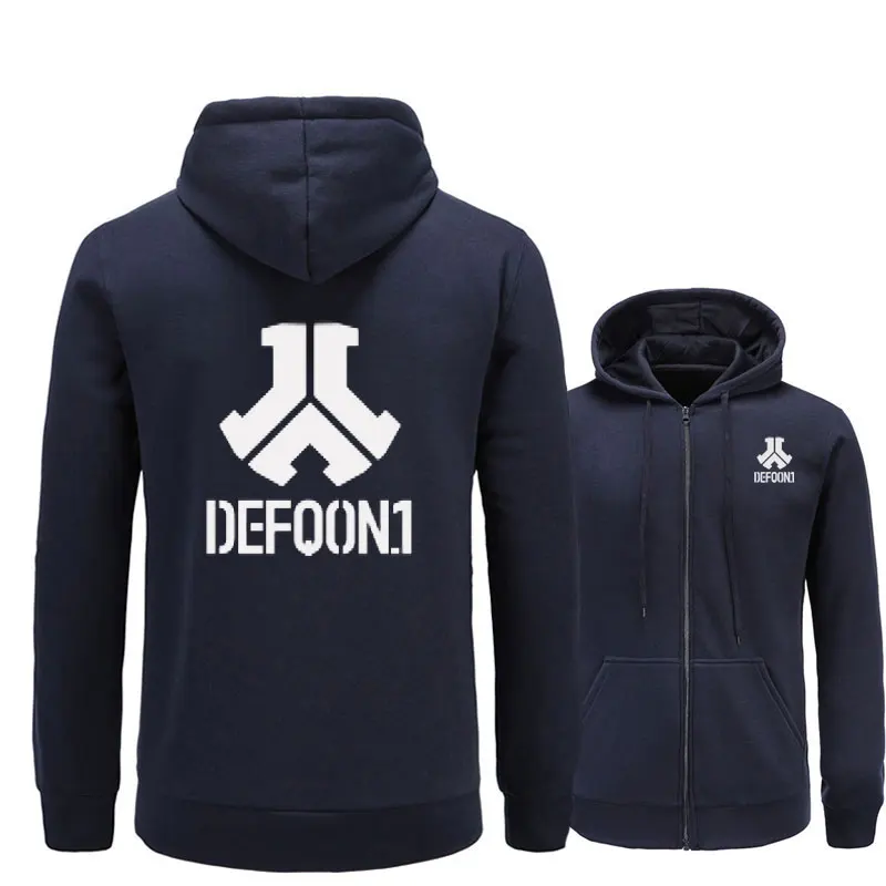 Новинка года Defqon 1 рок группа хип хоп мужские толстовки кофты зима осень молния флис повседневные куртки Толстовка