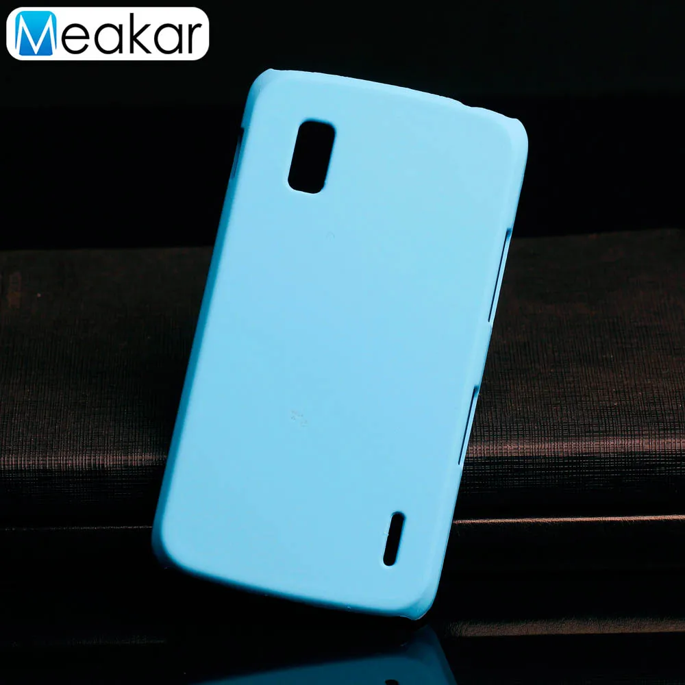 Sky Blue Матовая Пластик Coque 4.7For Nexus 4 чехол для LG Google Nexus 4 E960 телефона чехол-лента на заднюю панель - Цвет: Sky Blue