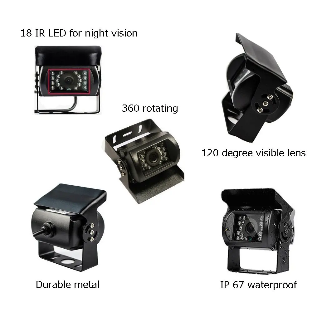 Podofo универсальная Водонепроницаемая Автомобильная камера заднего вида для