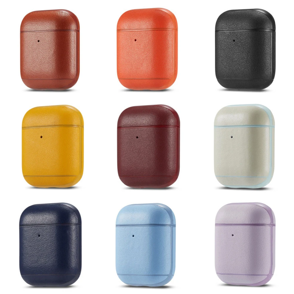 Беспроводная bluetooth гарнитура зарядная коробка кожаный чехол для наушников