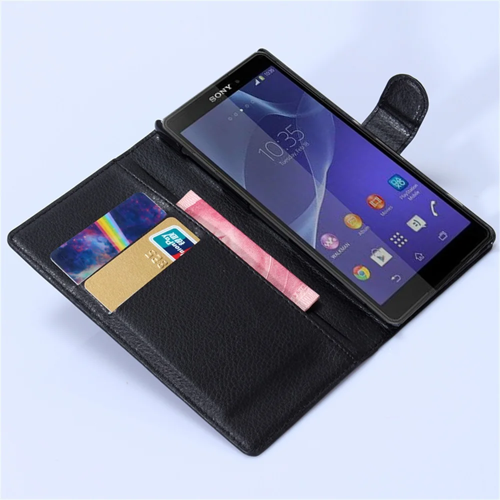 Чехол Cyboris для Sony Xperia Z1 L39h C6902 C6903 C943 откидной с зернистой Кобурой из искусственной