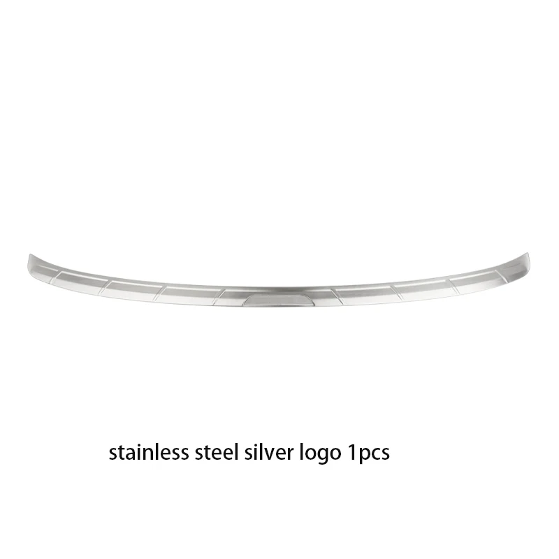steel silver logo Задняя защитная накладка модифицированный шлейф коробка багажник пластина двери отделка полосы для Lexus NX200 NX300 200 T 300 H - Цвет: steel silver logo