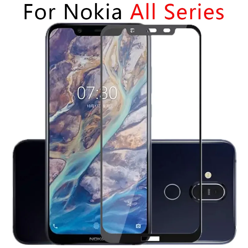 Чехол из закаленного стекла с полным покрытием для Nokia 2 3 6 5 7 Plus 9 8 1 X6 X7 X5 защита