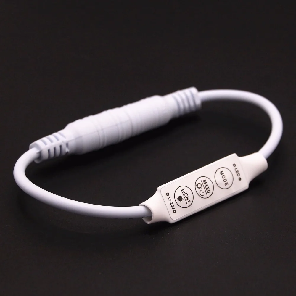 DC 12 В-24 В светодио дный контроллер мини 3Key с мужские и женские для SMD 5050 5630 2835 один