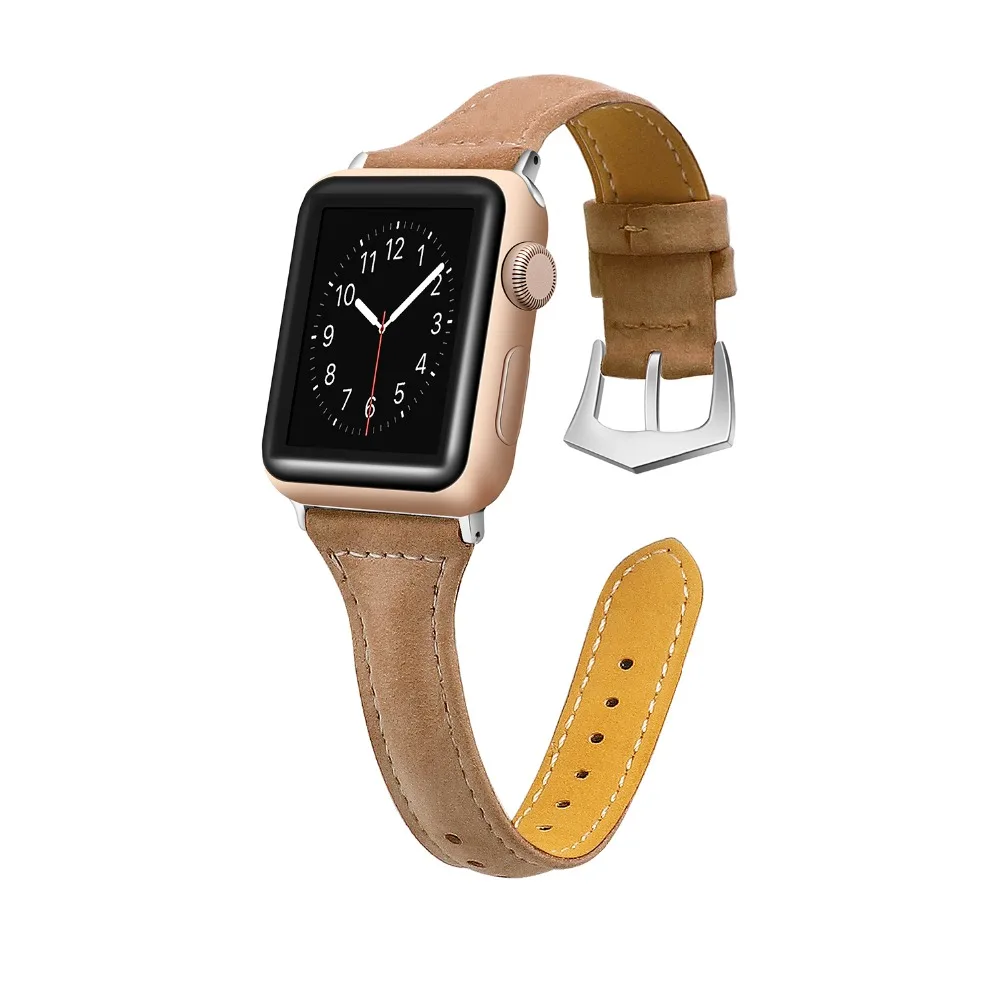 Ремешок из натуральной кожи для Apple Watch 38 мм 42 мм 40 мм 44 мм Смарт-часы для i watch series 4 3 2 1 женский браслет