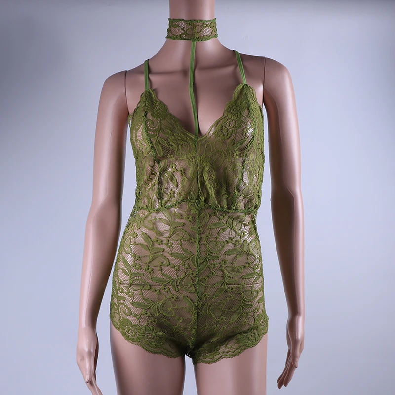 Сексуальное женское белье JYConline кружевное нижнее боди с глубоким V-образным