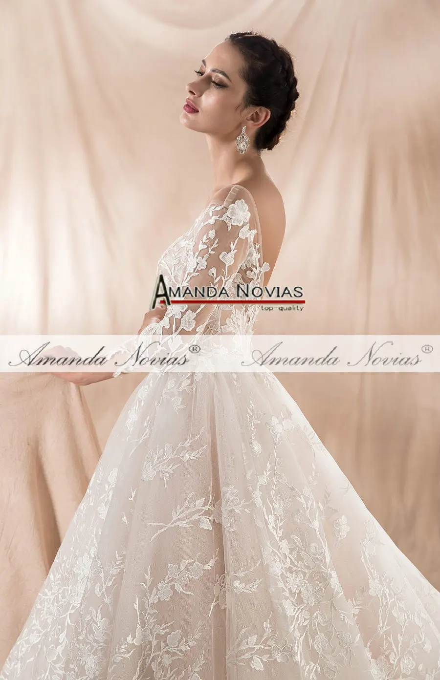 Robe de soiree Новое поступление свадебное платье цвета шампанского Свадебные платья Реальные фотографии