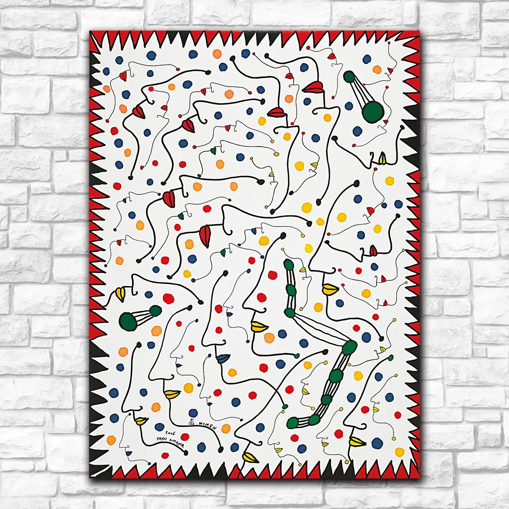 Картина маслом настенное искусство Yayoi Kusama Женская на холсте Постер