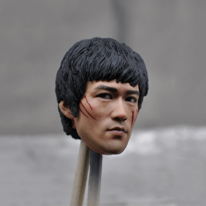 1/6 весы Брюс Ли Глава Sculpt Азиатский Кунг Фу Star Head для 12 дюйм(ов) ов) мужской средства ухода за кожей рисунок коллекции