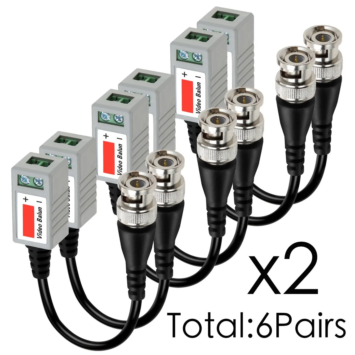 Eightwood Mini HD VIMVIP CCTV BNC Video Balun transmiс разъемом Male для камеры CB Radio 6 пар | Автомобили и