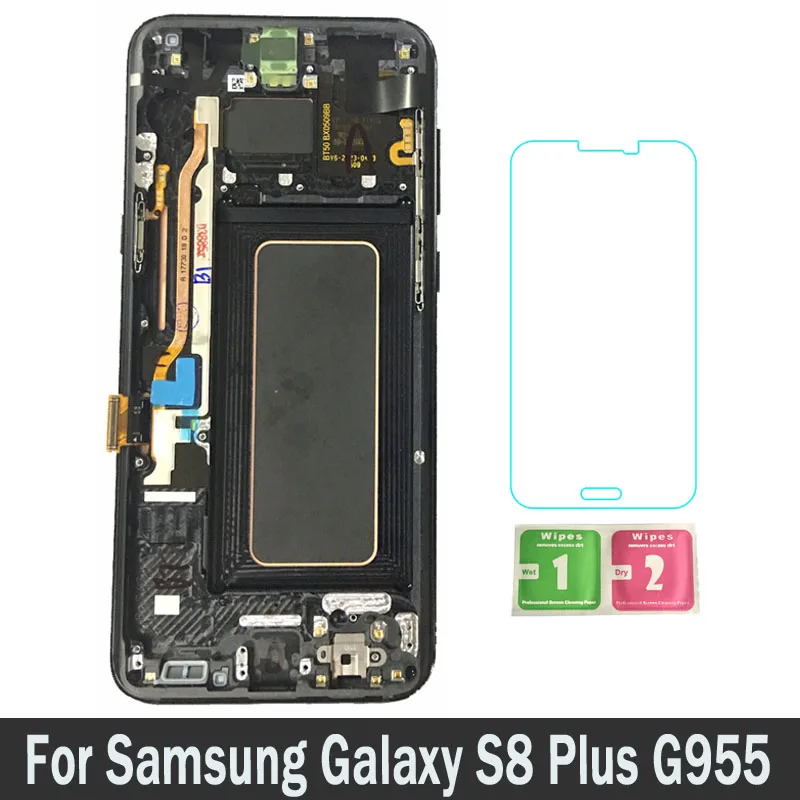 Запчасти для авто ЖК-дисплей с рамкой для Samsung Galaxy S8 плюс G955 G955F G955A G955T G9550 ЖК-дисплей Экран Дисплей сенсорным экраном в сборе