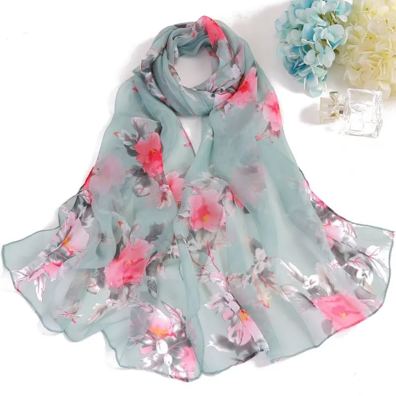 

hot 2018 new brand women scarf spring summer silk scarves shawls and wraps lady pashmina beach stoles hijab foulard