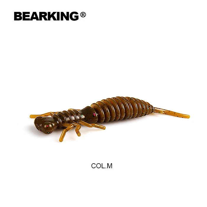 COL.M BEARKING личинка мягкие приманки 6,2 см 1,6 г 8 шт./пакет рыболовные приманки Искусственные Силиконовые бас щука приманки Minnow Swimbait крючковый лов Пластик приманки червь - Цвет: COL.M