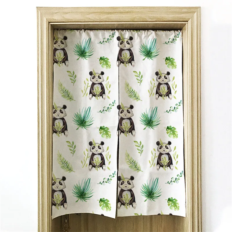 Украшенный Зеленый завод печатных двери шторы для лапши магазин украшения кухни