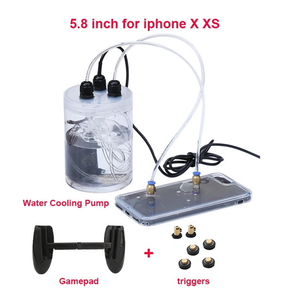 5.8 inch for X XS Sovawin PUPG мобильный контроллер геймпад джойстик циркулирующий охлаждающий телефон кулер для воды для iphone 6 6s 7 8 plus X XR - Цвет: 5.8 inch for X XS