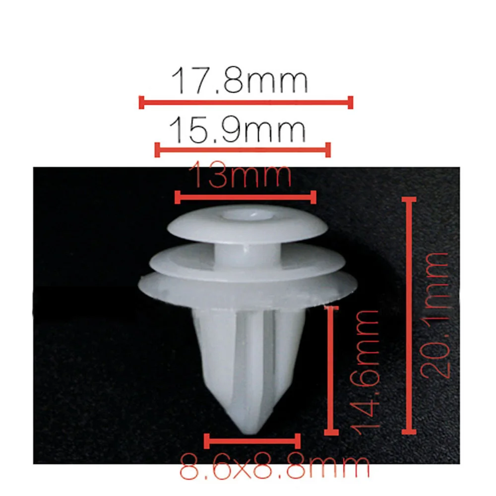 CNIKESIN 1 шт. 10 мм Универсальный Пластик заклепки застежка двери автомобиля отделкой - Фото №1