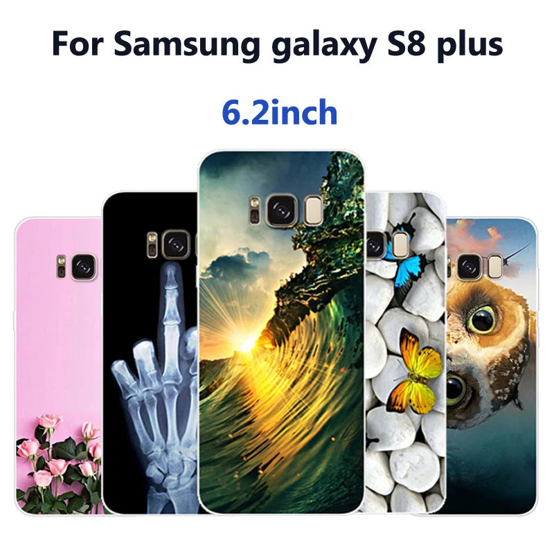 Мягкий силиконовый чехол из ТПУ для Samsung Galaxy S8 + G9550 plus с мультяшным рисунком