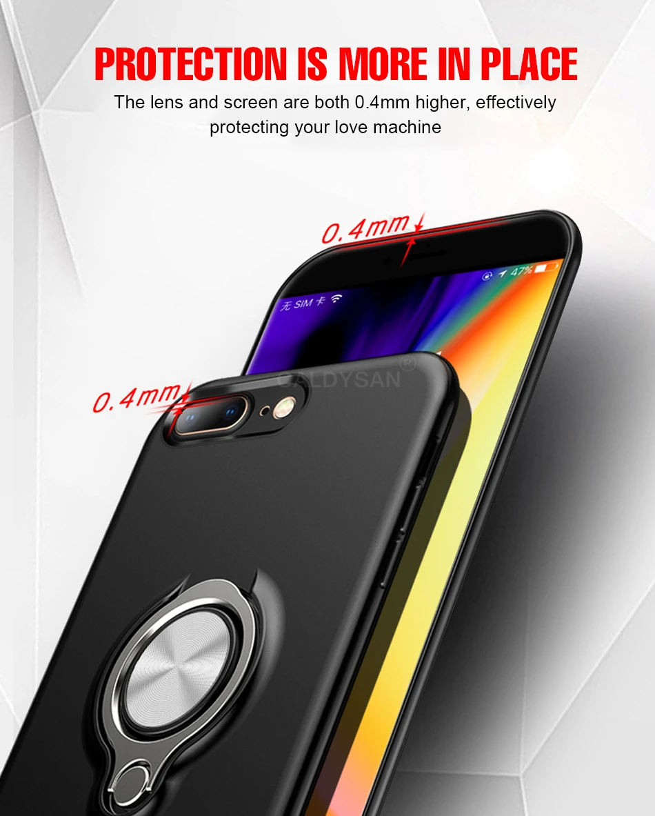 Роскошные противоударное кольцо держатель Case для айфон IPhone XR XS Max X 6 6s 7 8 чехол для телефона чехол для IPhone 6 6s 7 8 плюс Броня чехол