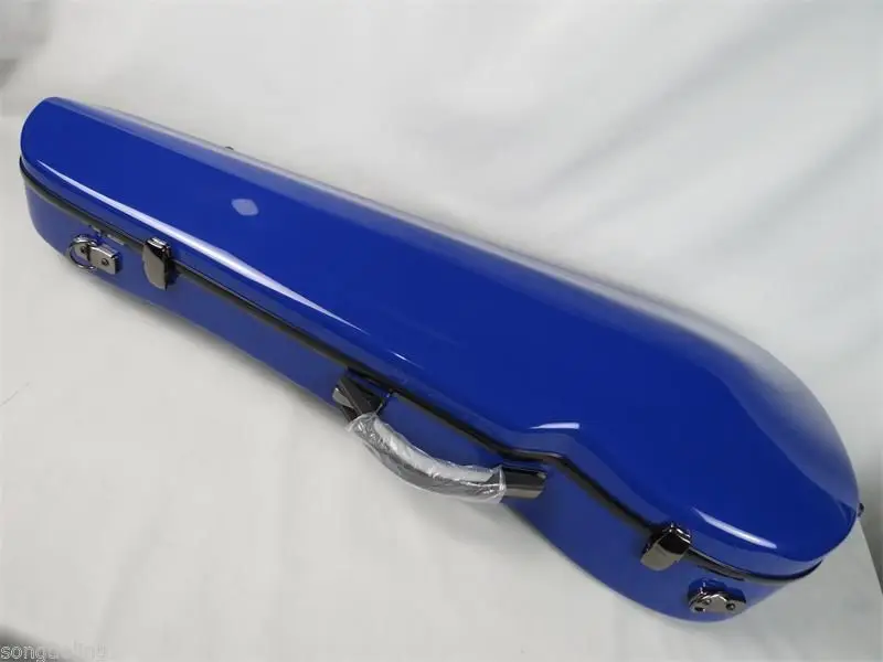 

Beautiful blue straight flange fiberglass adjustable 15-17" viola case