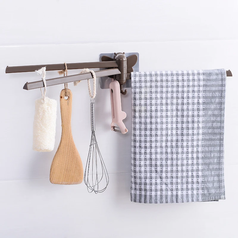 Bathroom towel bar rotating rack kitchen wall mounted | Обустройство дома