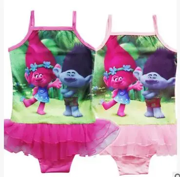 Новые летние тролли обувь для девочек купальный костюмы купальник мультфильм