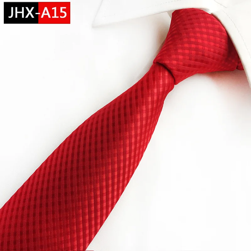 JHX-A15 Мужской галстук, шелковые галстуки с узором «гусиная лапка», Классический розовый жаккардовый галстук, костюм, Свадебные обручальные Галстуки - Цвет: JHX-A15