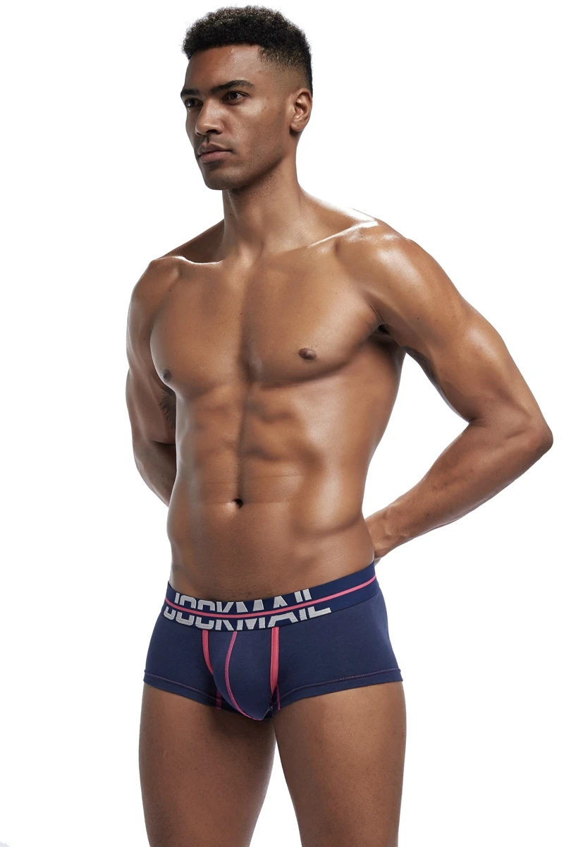 JOCKMAIL, сексуальное мужское нижнее белье, боксеры, хлопок, боксерские шорты, мужские боксеры, homme, Gay Cueca, боксеры, мужские трусы, u-образные выпуклые, с мешочком для пениса