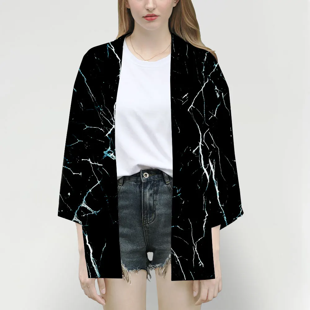 Модное кимоно в стиле Харадзюку С 3D принтом для женщин и мужчин блузка японском с