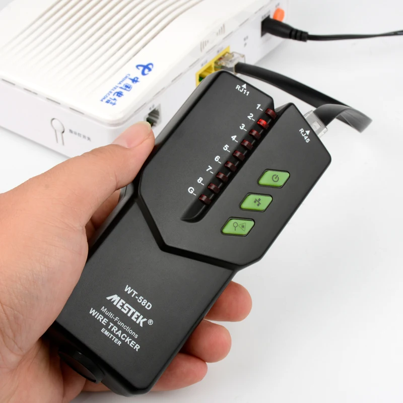 RJ11 RJ45 нет помех телефонный провод трекер сетевой кабель детектор тестер NVC AC напряжение тестер линия искатель с фонариком