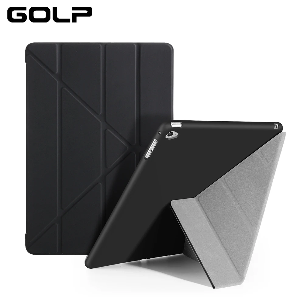 GOLP Чехол для ipad mini 4, чехол из искусственной кожи, мульти-складной смарт-чехол с подставкой, мягкий ТПУ задний флип-чехол для ipad mini 4, чехол