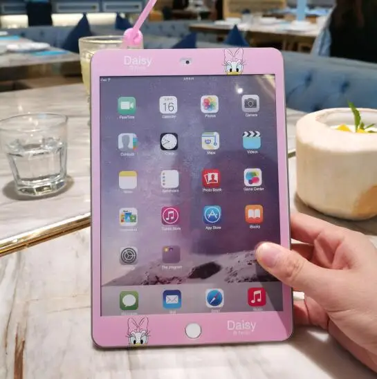 Золотой Мультфильм закаленное стекло мини 1 2 3 пленка протектор экрана для iPad мини 1/2/3 пленка для планшета компьютера HD экран Защита - Цвет: Золотой